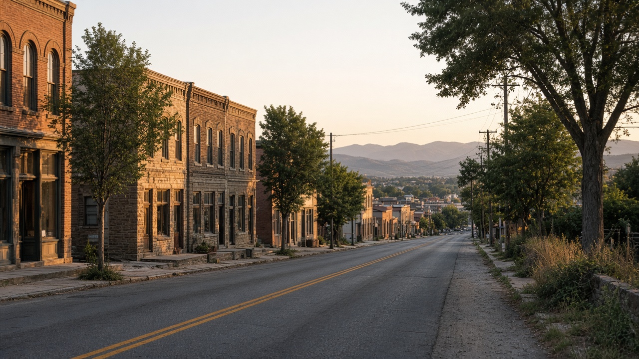 Florence Colorado historic downtown along Highway 115