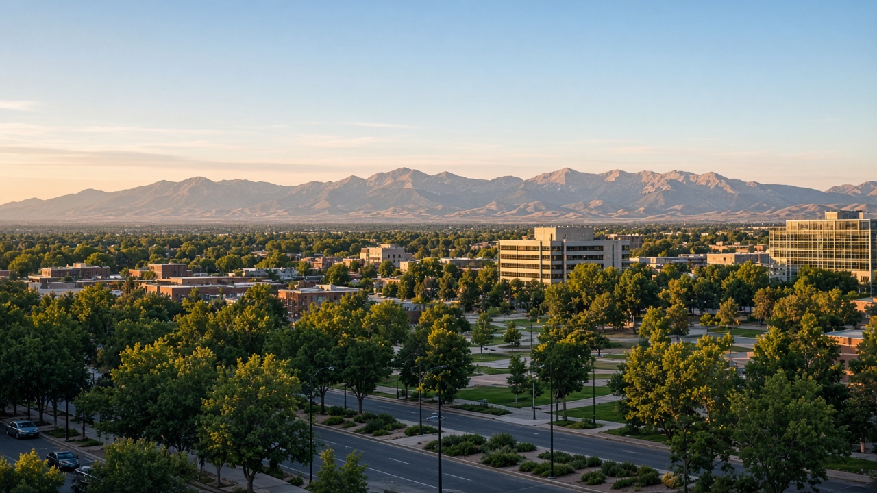 Lakewood Colorado with foothills and Belmar area atmosphere