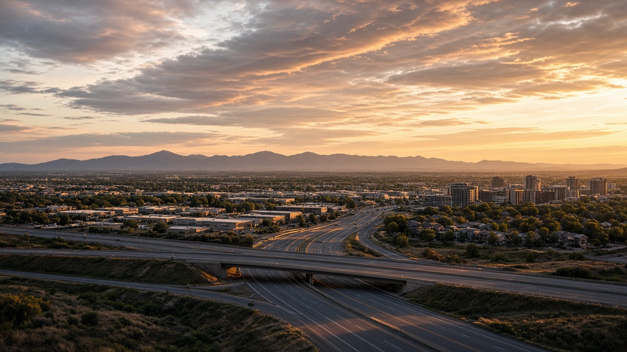 Northglenn Colorado cityscape along the I-25 corridor