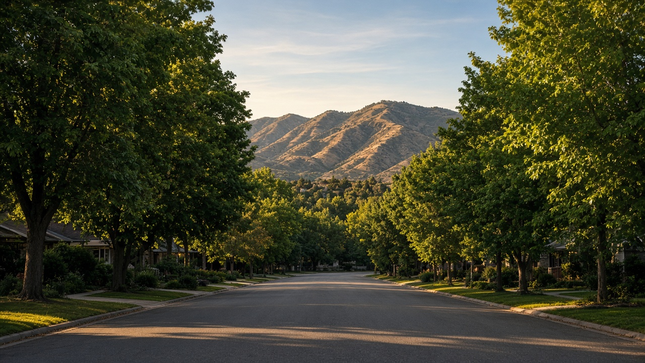Wheat Ridge Colorado tree-lined streets near the foothills